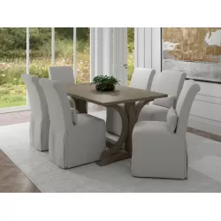 Sonoma Slipcovered Dining Chair Pearl