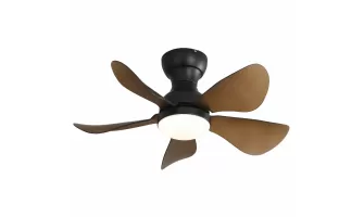  

29 Inch Low Profile Flush Mount Ceiling Fan with Light and Remote Control - Only $86.92