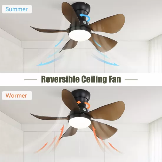 29 Inch Low Profile Flush Mount Ceiling Fan with Light Reversible Motor Remote Control 29 Inch Low Profile Flush Mount Ceiling Fan with Light Reversible Motor Remote Control