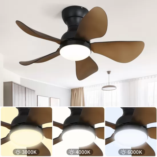 29 Inch Low Profile Flush Mount Ceiling Fan with Light Reversible Motor Remote Control 29 Inch Low Profile Flush Mount Ceiling Fan with Light Reversible Motor Remote Control