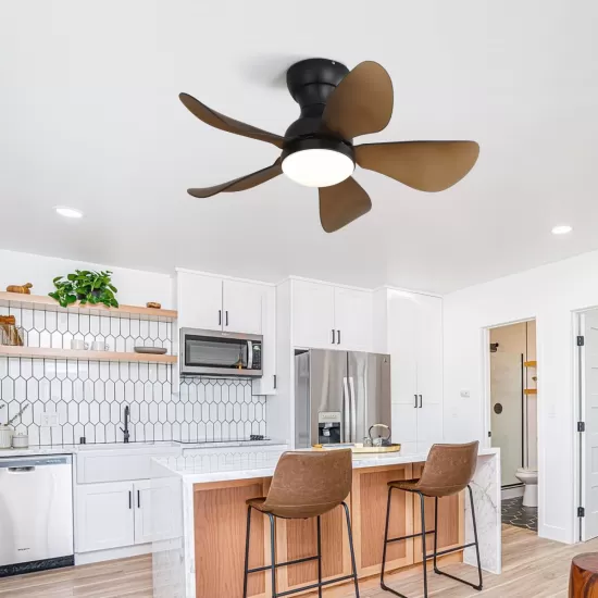 29 Inch Low Profile Flush Mount Ceiling Fan with Light Reversible Motor Remote Control 29 Inch Low Profile Flush Mount Ceiling Fan with Light Reversible Motor Remote Control
