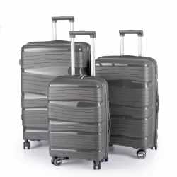 Hardshell Suitcase Spinner Wheels PP Luggage Sets Lightweight Durable Suitcase with TSA Lock,3-Piece Set (20/24/28)Dark Gray2302 Hardshell Suitcase Spinner Wheels PP Luggage Sets Lightweight Durable Suitcase with TSA Lock,3-Piece Set (20/24/28)Dark Gray2302