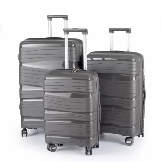 Hardshell Suitcase Spinner Wheels PP Luggage Sets Lightweight Durable Suitcase with TSA Lock,3-Piece Set (20/24/28)Dark Gray2302 Hardshell Suitcase Spinner Wheels PP Luggage Sets Lightweight Durable Suitcase with TSA Lock,3-Piece Set (20/24/28)Dark Gray2302