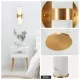 Golden and Elegant Resin Wall Sconce,Set of 2,Modern Vertical Light Fixture for Bathrooms, Hallways, and Bedrooms (Only Inoor) Golden and Elegant Resin Wall Sconce,Set of 2,Modern Vertical Light Fixture for Bathrooms, Hallways, and Bedrooms (Only Inoor)