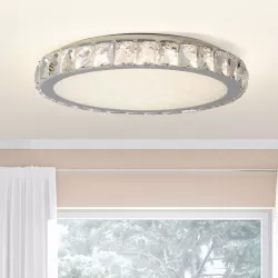 Crystal LED Ceiling Light, 19.7-Inch Flush Mount, 45W Dimmable Modern Fixture, Energy-Saving, Perfect for Living Room, Bedroom, Kitchen Crystal LED Ceiling Light, 19.7-Inch Flush Mount, 45W Dimmable Modern Fixture, Energy-Saving, Perfect for Living Room, Bedroom, Kitchen