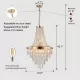 Gold Crystal Chandeliers,Large Contemporary Luxury Ceiling Lighting for Living Room Dining Room Bedroom Hallway (Bulbs Not Included) Gold Crystal Chandeliers,Large Contemporary Luxury Ceiling Lighting for Living Room Dining Room Bedroom Hallway (Bulbs Not Included)