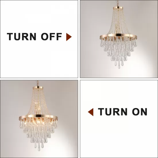 Gold Crystal Chandeliers,Large Contemporary Luxury Ceiling Lighting for Living Room Dining Room Bedroom Hallway (Bulbs Not Included) Gold Crystal Chandeliers,Large Contemporary Luxury Ceiling Lighting for Living Room Dining Room Bedroom Hallway (Bulbs Not Included)