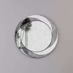24 inch Wall-Mounted Silver Decorative Round Wall Mirror for Home, Living Room, Bedroom, Entryway 24 inch Wall-Mounted Silver Decorative Round Wall Mirror for Home, Living Room, Bedroom, Entryway