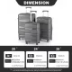 Hardshell Suitcase Spinner Wheels PP Luggage Sets Lightweight Durable Suitcase with TSA Lock,3-Piece Set (20/24/28)Dark Gray2302 Hardshell Suitcase Spinner Wheels PP Luggage Sets Lightweight Durable Suitcase with TSA Lock,3-Piece Set (20/24/28)Dark Gray2302