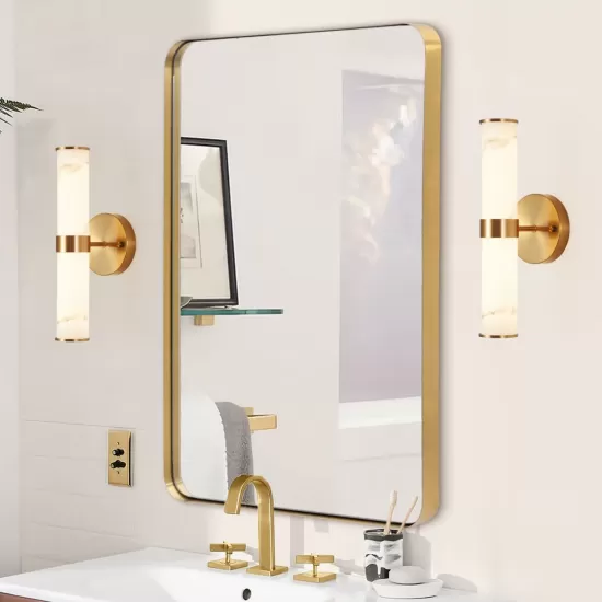 Golden and Elegant Resin Wall Sconce,Set of 2,Modern Vertical Light Fixture for Bathrooms, Hallways, and Bedrooms (Only Inoor) Golden and Elegant Resin Wall Sconce,Set of 2,Modern Vertical Light Fixture for Bathrooms, Hallways, and Bedrooms (Only Inoor)