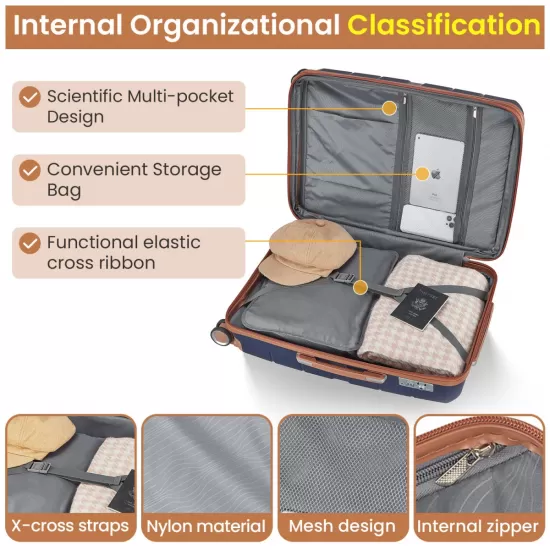 Luggage Sets 4 Piece(14/20/24/28) PP Lightweight & Durable Expandable suitcase Luggage Sets 4 Piece(14/20/24/28) PP Lightweight & Durable Expandable suitcase