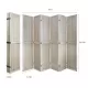 6 Panel Room Divider, 5.6Ft Pegboard Display Wooden Room Divider Folding Privacy Screen Room Divider Freestanding Peg Board Display for Trade Show Craft Show Home Wall Organizer, Natural Wood 6 Panel Room Divider, 5.6Ft Pegboard Display Wooden Room Divider Folding Privacy Screen Room Divider Freestanding Peg Board Display for Trade Show Craft Show Home Wall Organizer, Natural Wood