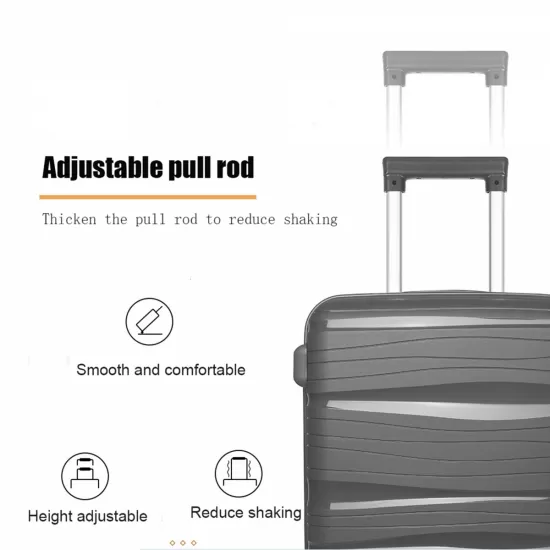Hardshell Suitcase Spinner Wheels PP Luggage Sets Lightweight Durable Suitcase with TSA Lock,3-Piece Set (20/24/28)Dark Gray2302 Hardshell Suitcase Spinner Wheels PP Luggage Sets Lightweight Durable Suitcase with TSA Lock,3-Piece Set (20/24/28)Dark Gray2302
