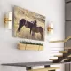 Golden and Elegant Resin Wall Sconce,Set of 2,Modern Vertical Light Fixture for Bathrooms, Hallways, and Bedrooms (Only Inoor) Golden and Elegant Resin Wall Sconce,Set of 2,Modern Vertical Light Fixture for Bathrooms, Hallways, and Bedrooms (Only Inoor)