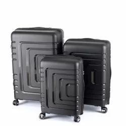Hardshell Suitcase Spinner Wheels PP Luggage Sets Lightweight Durable Suitcase with TSA Lock,3-Piece Set (21/25/29)2305BLACK Hardshell Suitcase Spinner Wheels PP Luggage Sets Lightweight Durable Suitcase with TSA Lock,3-Piece Set (21/25/29)2305BLACK