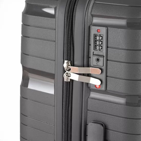 Hardshell Suitcase Spinner Wheels PP Luggage Sets Lightweight Durable Suitcase with TSA Lock,3-Piece Set (20/24/28)Dark Gray2302 Hardshell Suitcase Spinner Wheels PP Luggage Sets Lightweight Durable Suitcase with TSA Lock,3-Piece Set (20/24/28)Dark Gray2302