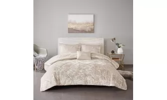Velvet Comforter Set with Throw Pillow: Luxurious Bedding for Full/Queen Beds