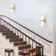 Golden and Elegant Resin Wall Sconce,Set of 2,Modern Vertical Light Fixture for Bathrooms, Hallways, and Bedrooms (Only Inoor) Golden and Elegant Resin Wall Sconce,Set of 2,Modern Vertical Light Fixture for Bathrooms, Hallways, and Bedrooms (Only Inoor)