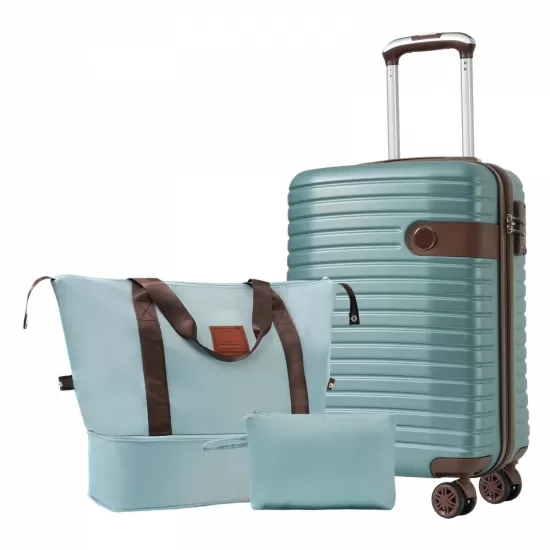 Luggage Sets 3 Piece Carry on Luggage 22x14x9 Airline Approved, Lightweight Hardshell ABS Suitcases with Wheels, 20 inch, Blue Luggage Sets 3 Piece Carry on Luggage 22x14x9 Airline Approved, Lightweight Hardshell ABS Suitcases with Wheels, 20 inch, Blue