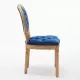 French Style Solid Wood Frame Antique Painting,Hand-pulled buckle decoration Velvet artificial leather Dining Chair with Nailhead Trim ,Wood Legs,Steel Spring inner,Set of 2,Blue,SW1739BL French Style Solid Wood Frame Antique Painting,Hand-pulled buckle decoration Velvet artificial leather Dining Chair with Nailhead Trim ,Wood Legs,Steel Spring inner,Set of 2,Blue,SW1739BL