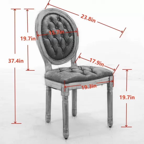 French Style Solid Wood Frame Antique Painting,Hand-pulled buckle decoration Velvet artificial leather Dining Chair with Nailhead Trim ,Wood Legs,Steel Spring inner,Set of 2,Blue,SW1739BL French Style Solid Wood Frame Antique Painting,Hand-pulled buckle decoration Velvet artificial leather Dining Chair with Nailhead Trim ,Wood Legs,Steel Spring inner,Set of 2,Blue,SW1739BL