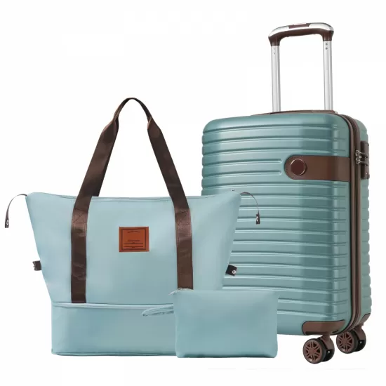 Luggage Sets 3 Piece Carry on Luggage 22x14x9 Airline Approved, Lightweight Hardshell ABS Suitcases with Wheels, 20 inch, Blue Luggage Sets 3 Piece Carry on Luggage 22x14x9 Airline Approved, Lightweight Hardshell ABS Suitcases with Wheels, 20 inch, Blue
