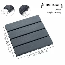 Plastic Interlocking Deck Tiles, 44 Pack 12 Inchx12 Inch Waterproof Patio Deck Tiles for Outdoor, Poolside, Balcony, Backyard - Easy Installation, High Load-Bearing Capacity, All-Weather Use Plastic Interlocking Deck Tiles, 44 Pack 12 Inchx12 Inch Waterproof Patio Deck Tiles for Outdoor, Poolside, Balcony, Backyard - Easy Installation, High Load-Bearing Capacity, All-Weather Use