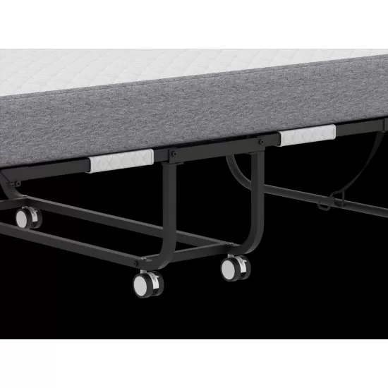 Folding Bed with Mattress 75 Inch x 46 Inch Rollaway Guest Bed Portable Foldable Bed for Adults with 5 Inch Memory Foam Mattress Space-Saving Sturdy Metal Frame Folding Bed with Mattress 75 Inch x 46 Inch Rollaway Guest Bed Portable Foldable Bed for Adults with 5 Inch Memory Foam Mattress Space-Saving Sturdy Metal Frame