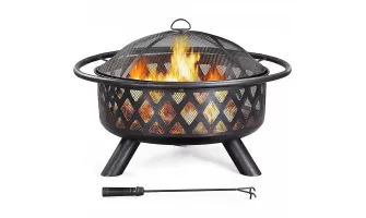 The Ultimate 36in Outdoor Wood Burning Fire Pit for Cozy Backyard Gatherings