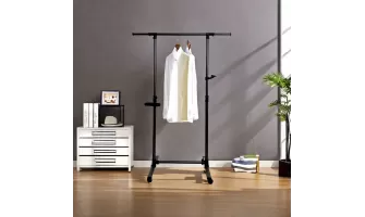   

Short Clothing Racks with Wheels and Shelves: Heavy-Duty Rolling Solution for Kids and Adults