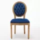 French Style Solid Wood Frame Antique Painting,Hand-pulled buckle decoration Velvet artificial leather Dining Chair with Nailhead Trim ,Wood Legs,Steel Spring inner,Set of 2,Blue,SW1739BL French Style Solid Wood Frame Antique Painting,Hand-pulled buckle decoration Velvet artificial leather Dining Chair with Nailhead Trim ,Wood Legs,Steel Spring inner,Set of 2,Blue,SW1739BL