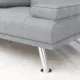 LIGHT GREY FOLDABLE SOFA BED WITH CUP HOLDER LIGHT GREY FOLDABLE SOFA BED WITH CUP HOLDER