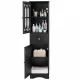 Tall Bathroom Cabinet, Freestanding Storage Cabinet with Drawer and Doors, MDF Board, Acrylic Door, Adjustable Shelf, Black Tall Bathroom Cabinet, Freestanding Storage Cabinet with Drawer and Doors, MDF Board, Acrylic Door, Adjustable Shelf, Black