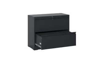   

Black 2-Drawer Lateral File Cabinet with Lock for Home Office – Secure Storage for Legal/Letter/A4/F4 Documents