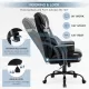 High Back Office Chair, 400lbs Rocking Desk Chair, Ergonomic Executive Office Chair with Adjustable Padded Armrest and Massage Lumbar Support, Adjustable Height Chair (Black) High Back Office Chair, 400lbs Rocking Desk Chair, Ergonomic Executive Office Chair with Adjustable Padded Armrest and Massage Lumbar Support, Adjustable Height Chair (Black)
