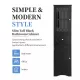 Tall Bathroom Cabinet, Freestanding Storage Cabinet with Drawer and Doors, MDF Board, Acrylic Door, Adjustable Shelf, Black Tall Bathroom Cabinet, Freestanding Storage Cabinet with Drawer and Doors, MDF Board, Acrylic Door, Adjustable Shelf, Black