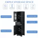 Tall Bathroom Cabinet, Freestanding Storage Cabinet with Drawer and Doors, MDF Board, Acrylic Door, Adjustable Shelf, Black Tall Bathroom Cabinet, Freestanding Storage Cabinet with Drawer and Doors, MDF Board, Acrylic Door, Adjustable Shelf, Black