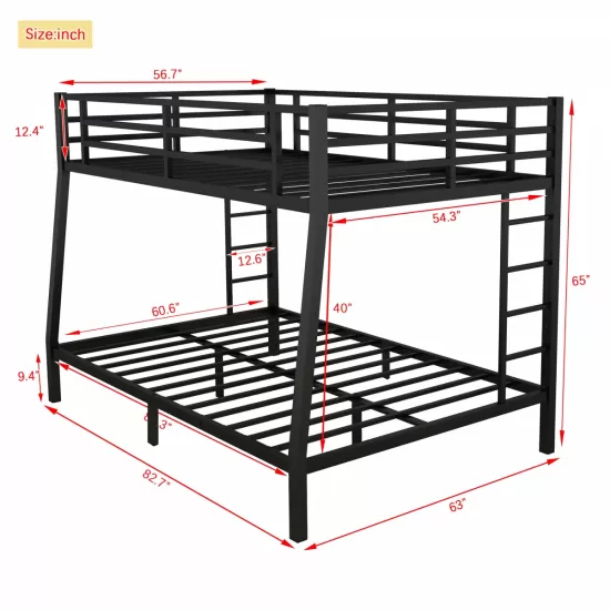 Metal Full XL over Queen Bunk Bed for Teens and Adults,Space-Saving/Noise Reduced/No Box Spring Needed(Expect arrive date 2024/6/27) Metal Full XL over Queen Bunk Bed for Teens and Adults,Space-Saving/Noise Reduced/No Box Spring Needed(Expect arrive date 2024/6/27)