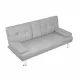 LIGHT GREY FOLDABLE SOFA BED WITH CUP HOLDER LIGHT GREY FOLDABLE SOFA BED WITH CUP HOLDER