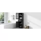 Tall Bathroom Cabinet, Freestanding Storage Cabinet with Drawer and Doors, MDF Board, Acrylic Door, Adjustable Shelf, Black Tall Bathroom Cabinet, Freestanding Storage Cabinet with Drawer and Doors, MDF Board, Acrylic Door, Adjustable Shelf, Black