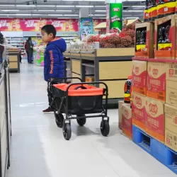 Mini Folding Wagon Garden Shopping Beach Cart (black+yellow) Mini Folding Wagon Garden Shopping Beach Cart (black+yellow)