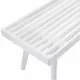 Larwich Solid Wood Slatted Bench, 41.30-Inch Long, White Larwich Solid Wood Slatted Bench, 41.30-Inch Long, White