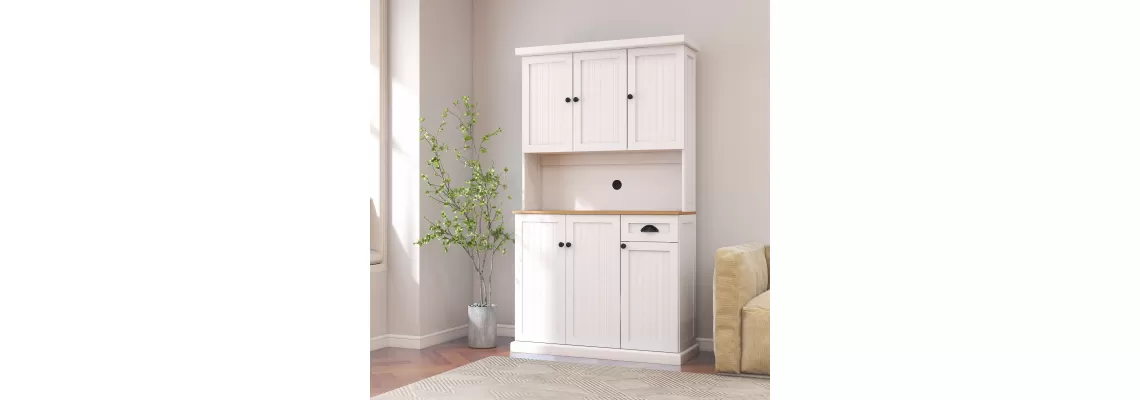 71 Inch White Kitchen Pantry Storage Cabinet with Microwave Oven Countertop – Freestanding Hutch with Adjustable Shelves, 6 Doors
71 Inch White Kitchen Pantry Storage Cabinet with Microwave Oven Countertop – Freestanding Hutch with Adjustable Shelves, 6 Doors