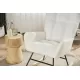 Rocking Chair Nursery, Solid Wood Legs Reading Chair with Teddy Fabric Upholstered , Nap Armchair for Living Rooms, Bedrooms, Offices, Best Gift,White Teddy fabric Rocking Chair Nursery, Solid Wood Legs Reading Chair with Teddy Fabric Upholstered , Nap Armchair for Living Rooms, Bedrooms, Offices, Best Gift,White Teddy fabric