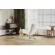 Rocking Chair Nursery, Solid Wood Legs Reading Chair with Teddy Fabric Upholstered , Nap Armchair for Living Rooms, Bedrooms, Offices, Best Gift,White Teddy fabric Rocking Chair Nursery, Solid Wood Legs Reading Chair with Teddy Fabric Upholstered , Nap Armchair for Living Rooms, Bedrooms, Offices, Best Gift,White Teddy fabric