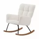 Leisure Sofa Glider Chair, Comfy Upholstered Lounge Chair with High Backrest, for Nursing Baby, Reading, Napping Beige Leisure Sofa Glider Chair, Comfy Upholstered Lounge Chair with High Backrest, for Nursing Baby, Reading, Napping Beige