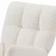 Leisure Sofa Glider Chair, Comfy Upholstered Lounge Chair with High Backrest, for Nursing Baby, Reading, Napping Beige Leisure Sofa Glider Chair, Comfy Upholstered Lounge Chair with High Backrest, for Nursing Baby, Reading, Napping Beige