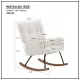 Leisure Sofa Glider Chair, Comfy Upholstered Lounge Chair with High Backrest, for Nursing Baby, Reading, Napping Beige Leisure Sofa Glider Chair, Comfy Upholstered Lounge Chair with High Backrest, for Nursing Baby, Reading, Napping Beige