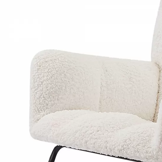 Leisure Sofa Glider Chair, Comfy Upholstered Lounge Chair with High Backrest, for Nursing Baby, Reading, Napping Beige Leisure Sofa Glider Chair, Comfy Upholstered Lounge Chair with High Backrest, for Nursing Baby, Reading, Napping Beige