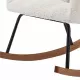 Leisure Sofa Glider Chair, Comfy Upholstered Lounge Chair with High Backrest, for Nursing Baby, Reading, Napping Beige Leisure Sofa Glider Chair, Comfy Upholstered Lounge Chair with High Backrest, for Nursing Baby, Reading, Napping Beige